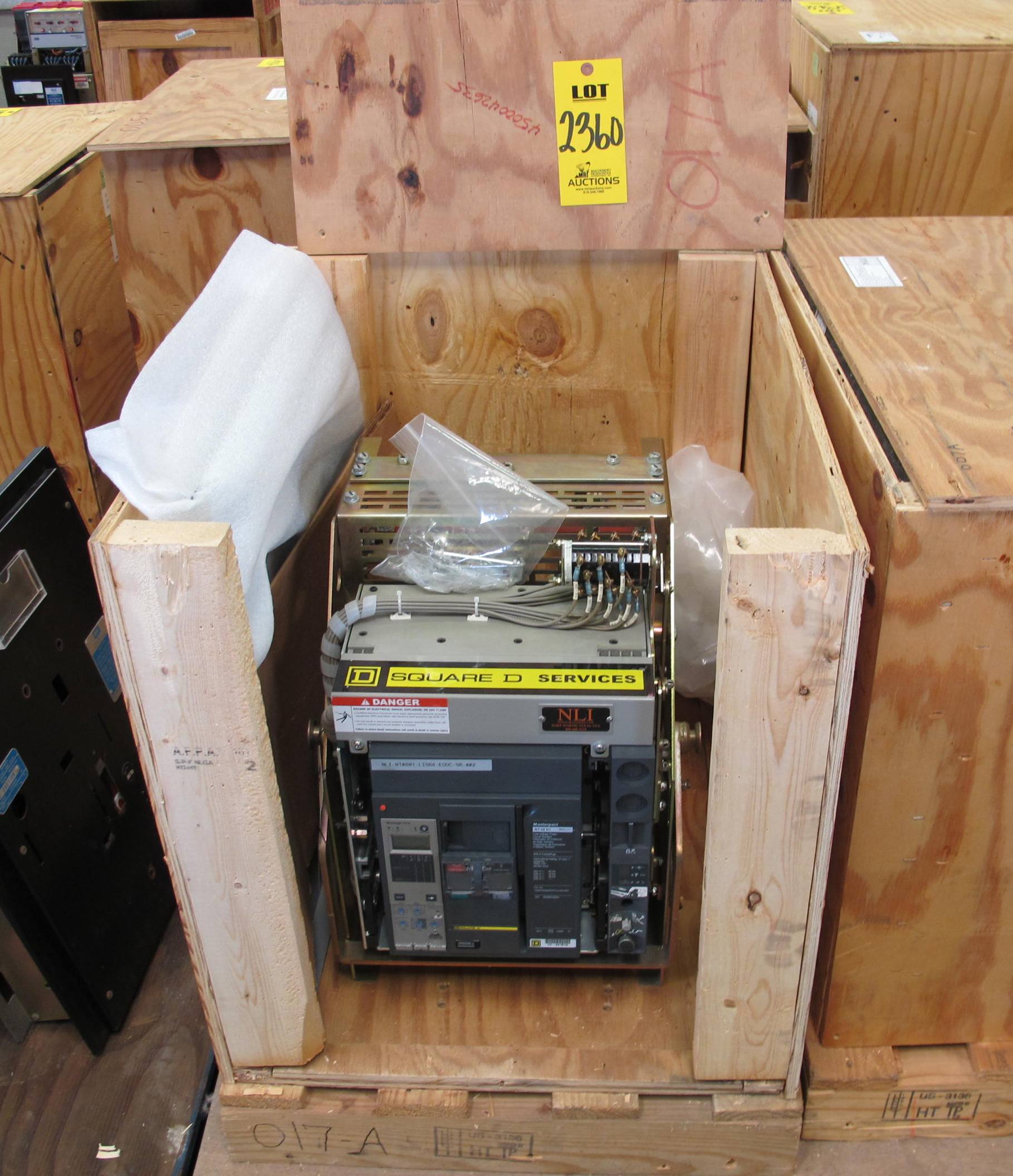 BREAKER, CIRCUIT, 600 FRAME AMP RATING, MASTERPACT NT 08N1 KIND, 3 POLE, 480 VOLT RATING SQUARE D DIRECT REPLACEMENT FOR 1E ABB K-600S INCLUDES ONE NEW 24" DOOR, MOUNTS USING EXISTING HINGES > CONTINUOUS CURRENT: 600A > INTERRUPTING RATING: 30KA @ 535 VAC > 125VDC OPERATED > MICROLOGIC TRIP UNIT 5.0A > 800A SENSOR > 400A SENSOR PLUG > 24" DOOR, PART # NLI-NT08N1-LISB8-EODC-SR-002 (W-44) LOADING & HANDLING FEE $15-